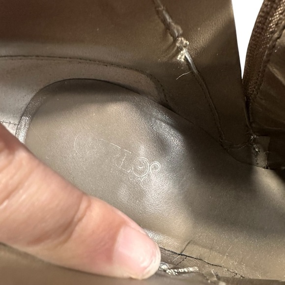 Carlos Women's Tan Ankle Boots with Brown Straps Size 8 - Picture 3 of 9